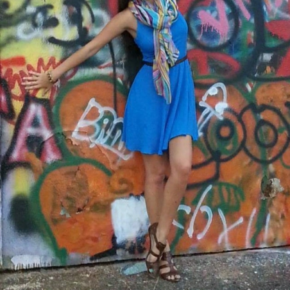 Flirty blue dress